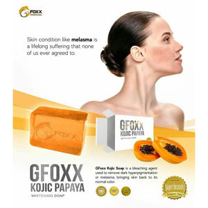 2 BOXES GFOXX KOJIC PAPAYA WHITENING SOAP